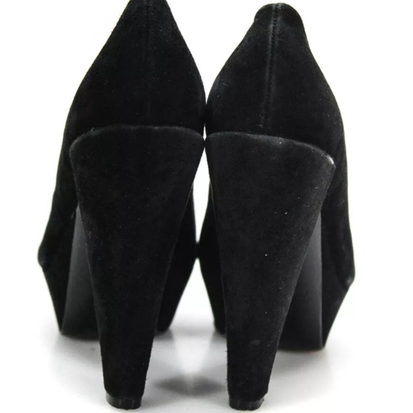 THEORY POINTED TOE SLIP ON HEELS PUMPS BLACK SZ 6 - Picture 3 of 5